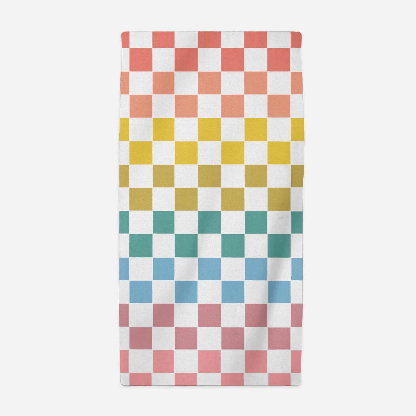Rainbow Checkered Beach Towel