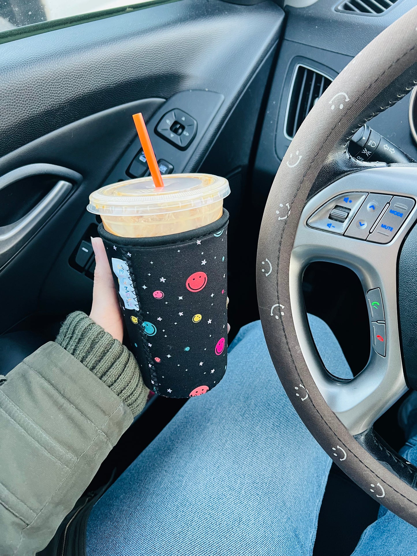 Smilies & Sparkles Coffee Sleeve
