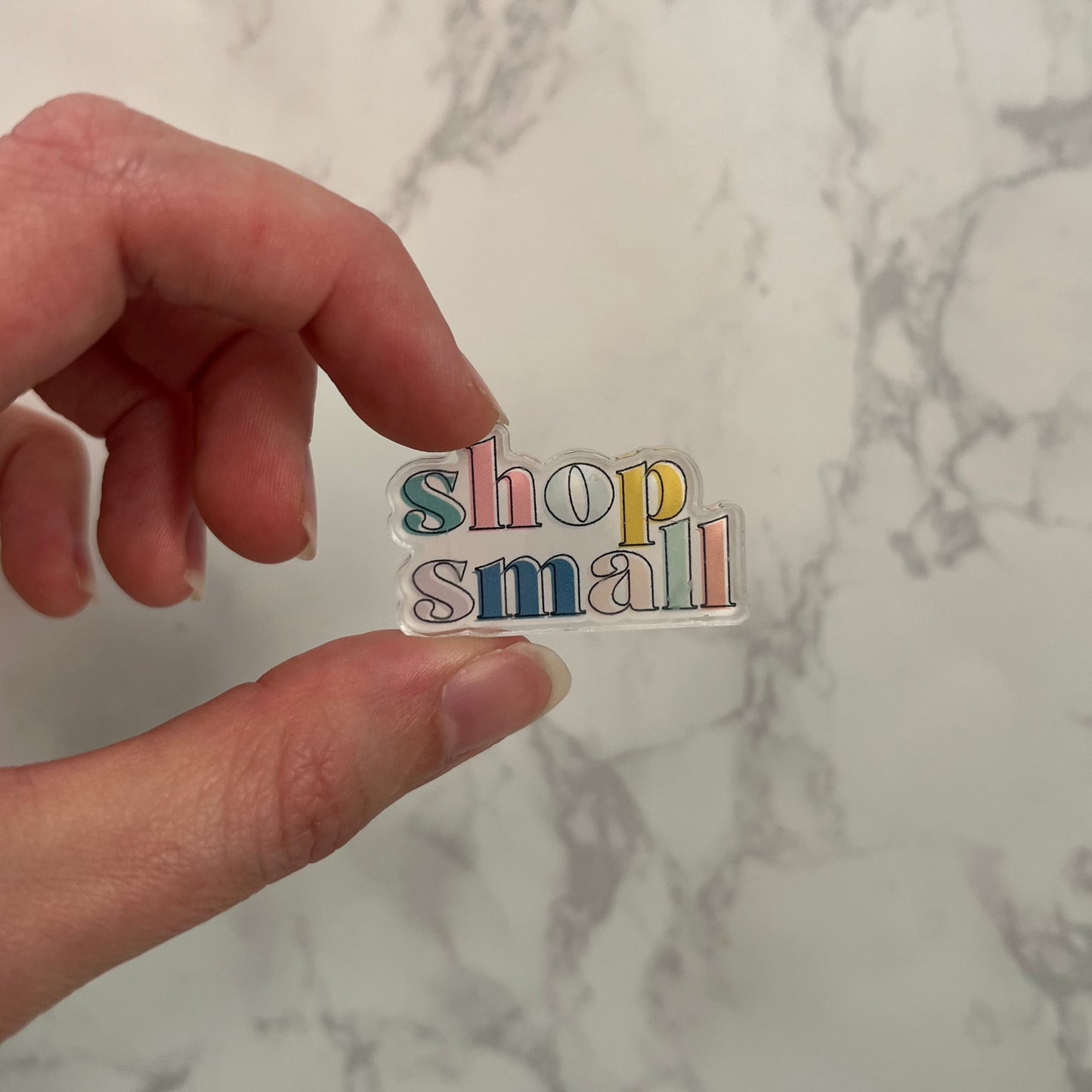 Shop small pin