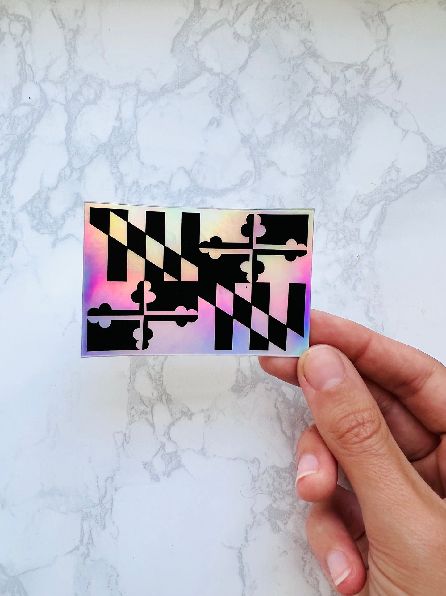 Holographic Maryland Flag Sticker