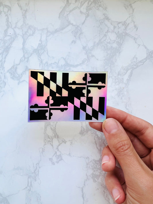 Holographic Maryland Flag Sticker