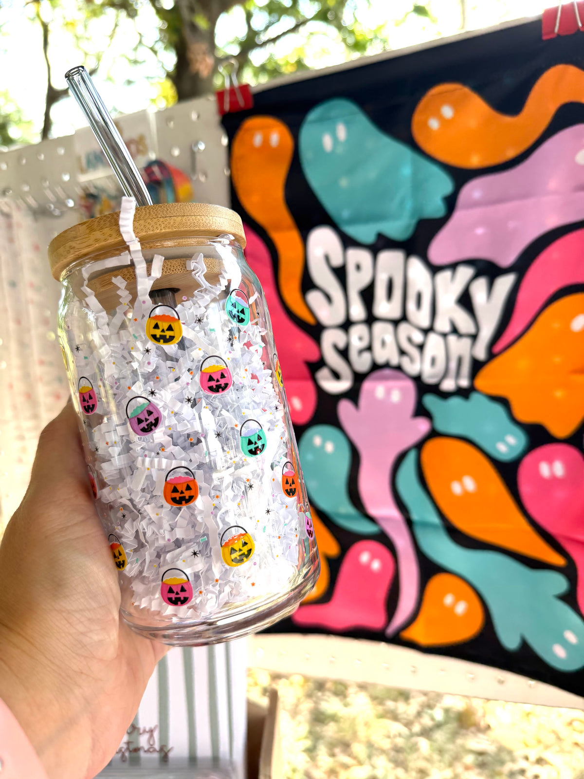 Halloween Candy Bucket Glass