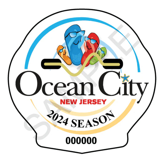 Ocean City Beach Tag Sticker