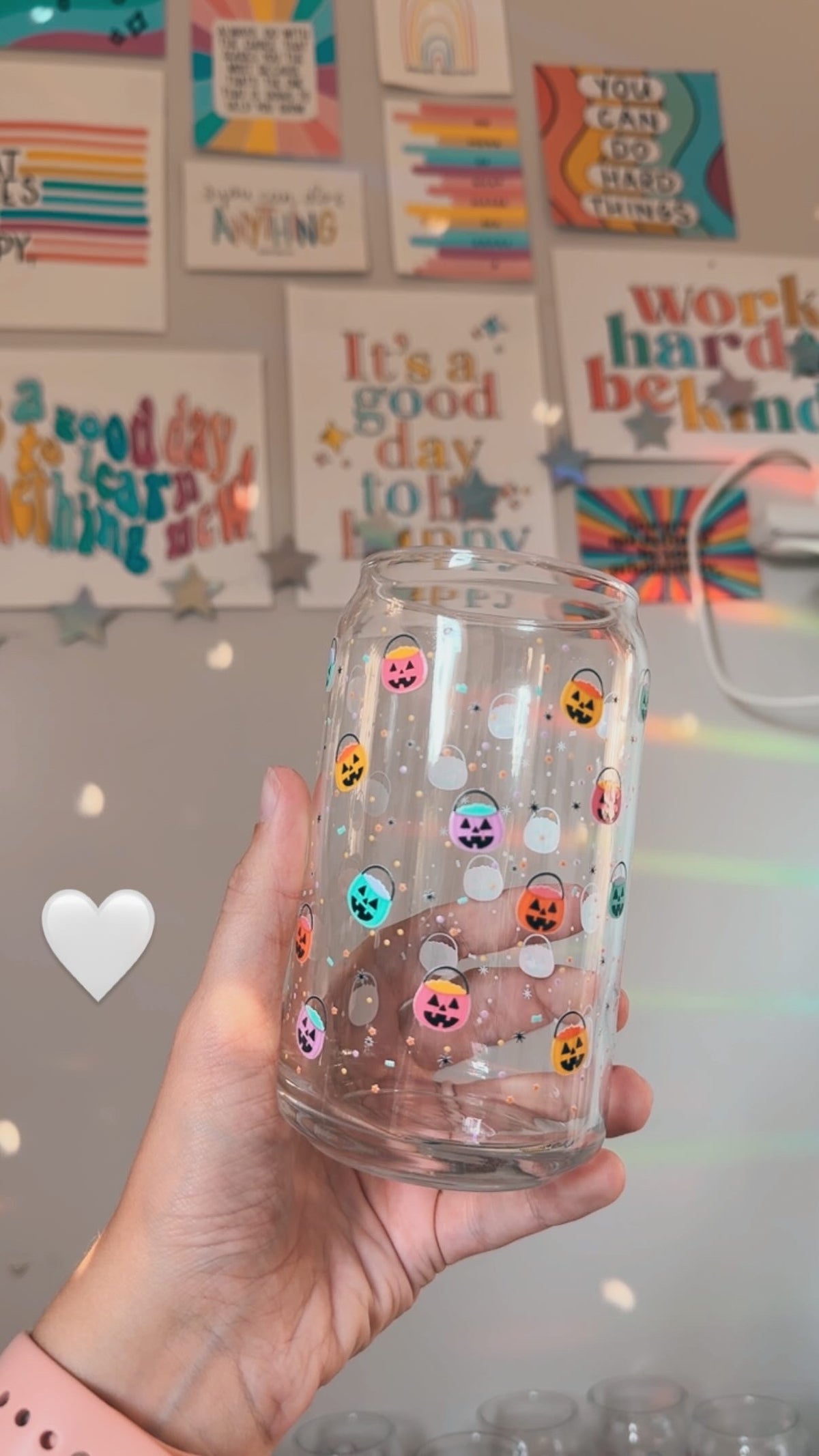 Halloween Candy Bucket Glass