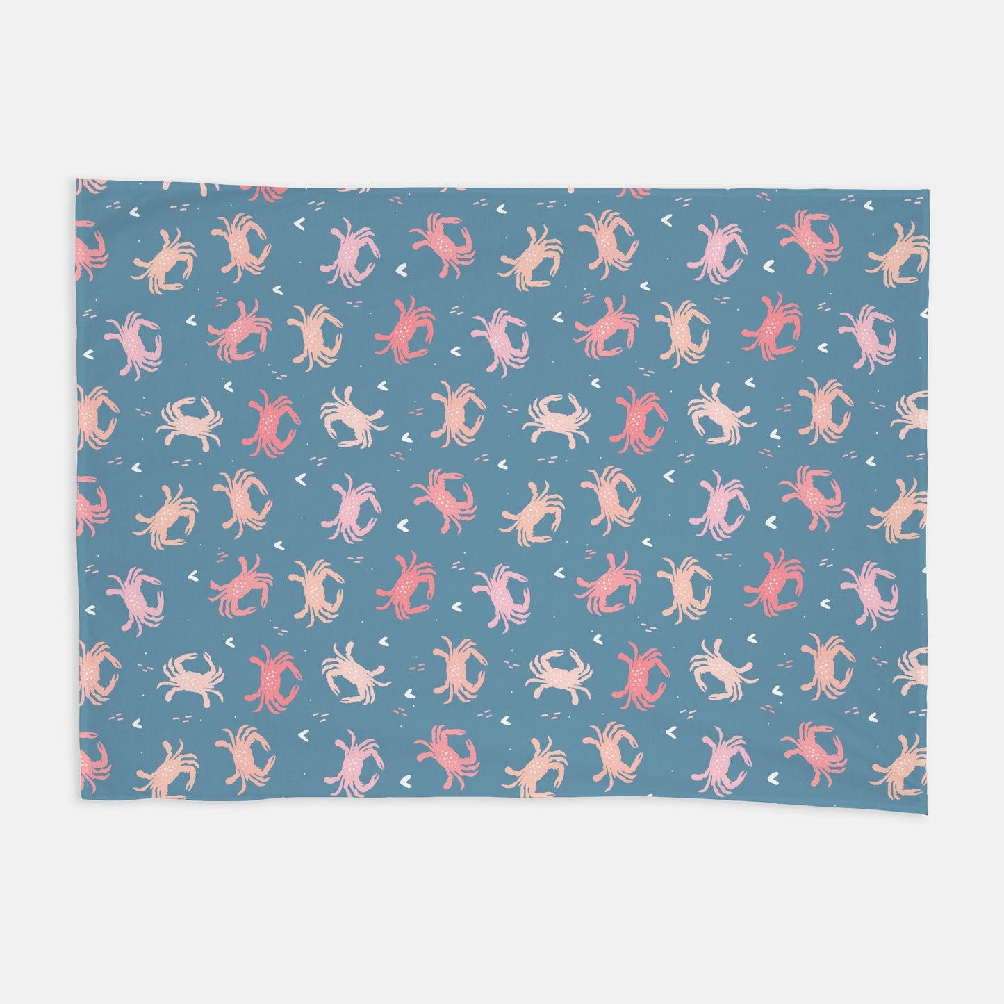 Pink Crab Baby Swaddle Blanket