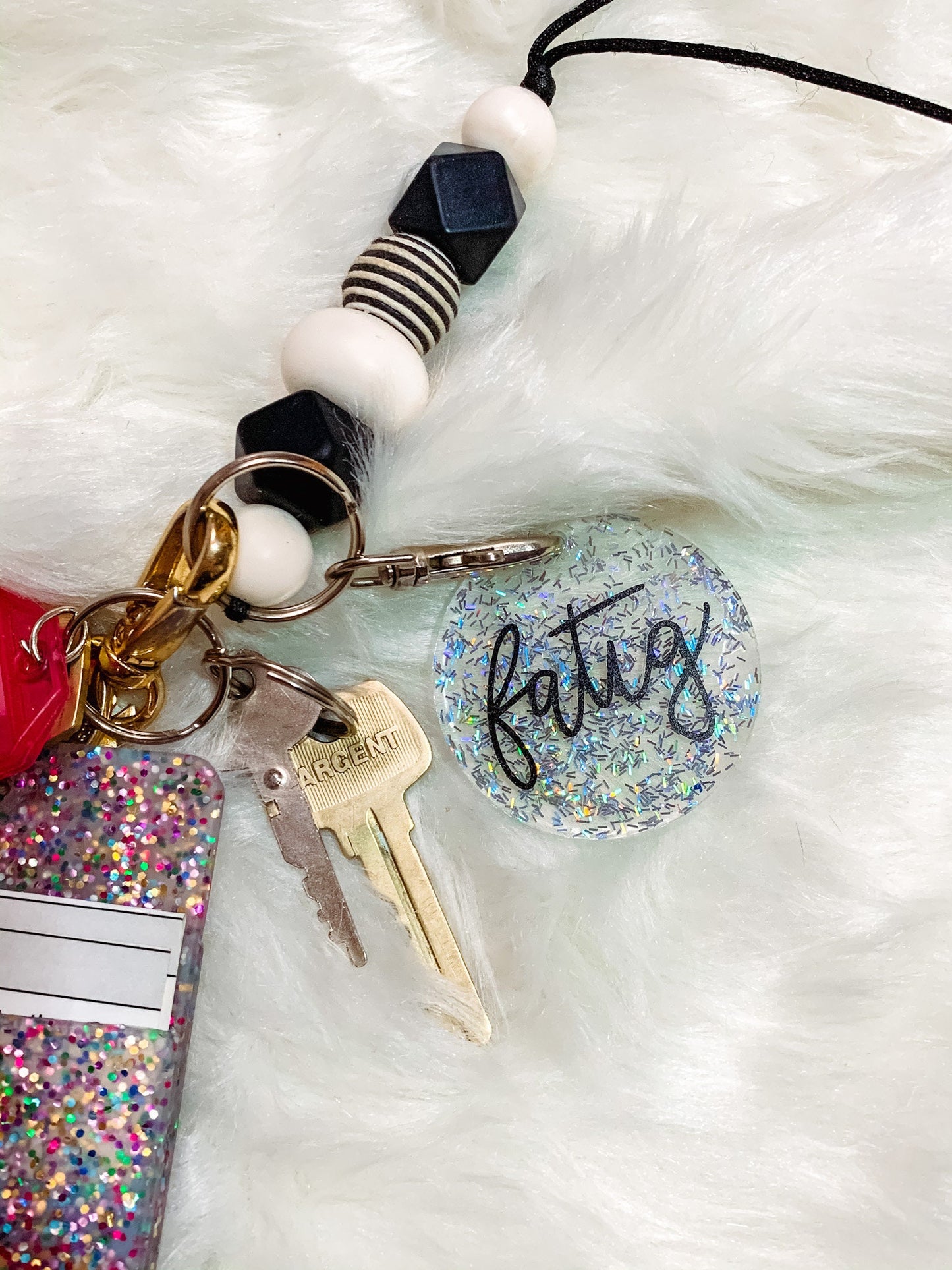 Glitter Custom Key Chain