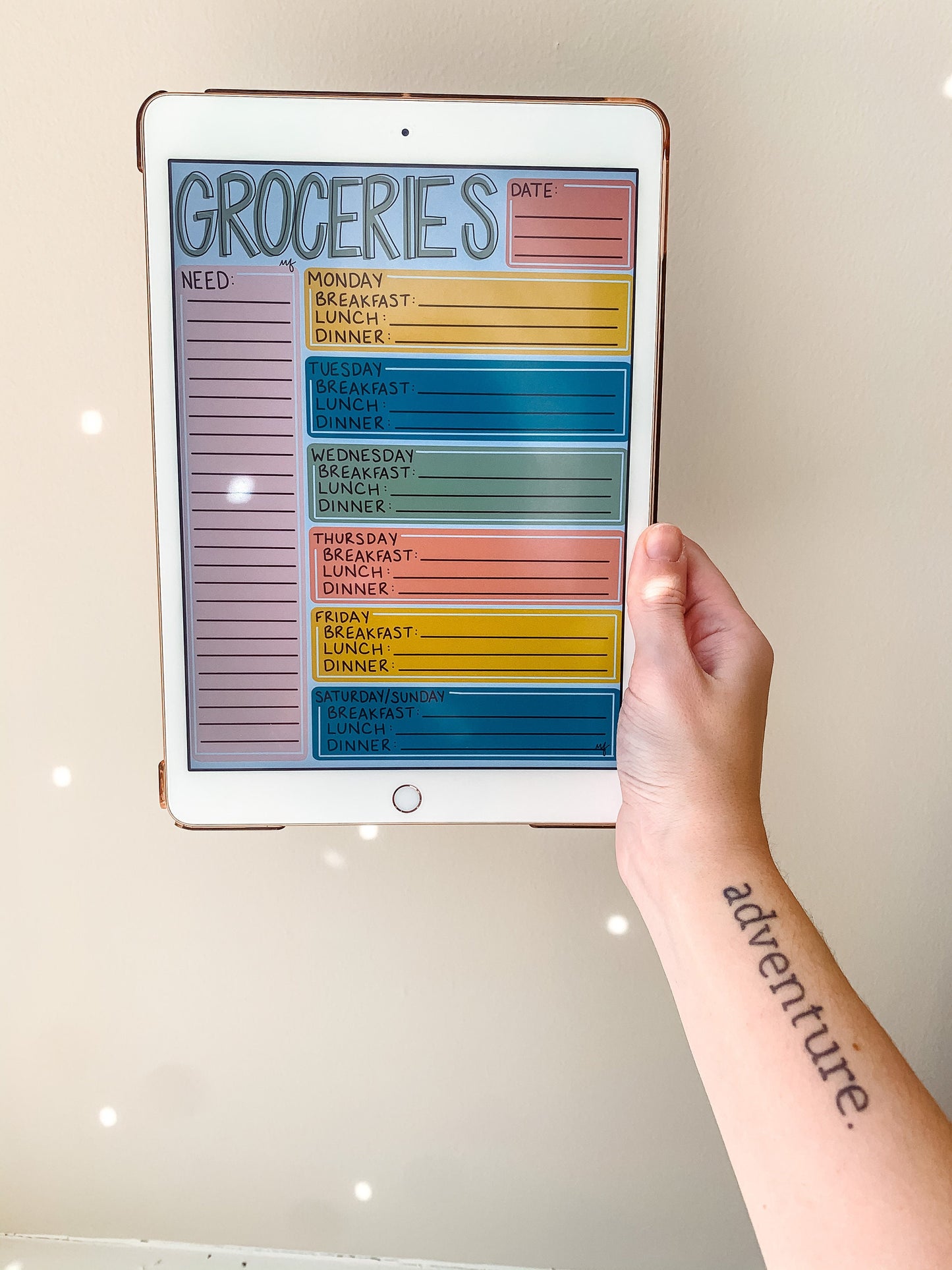 Digital Grocery Notepad