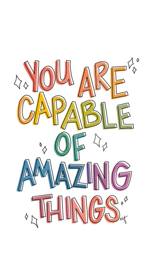 You are capable of amazing things rainbow digital download print