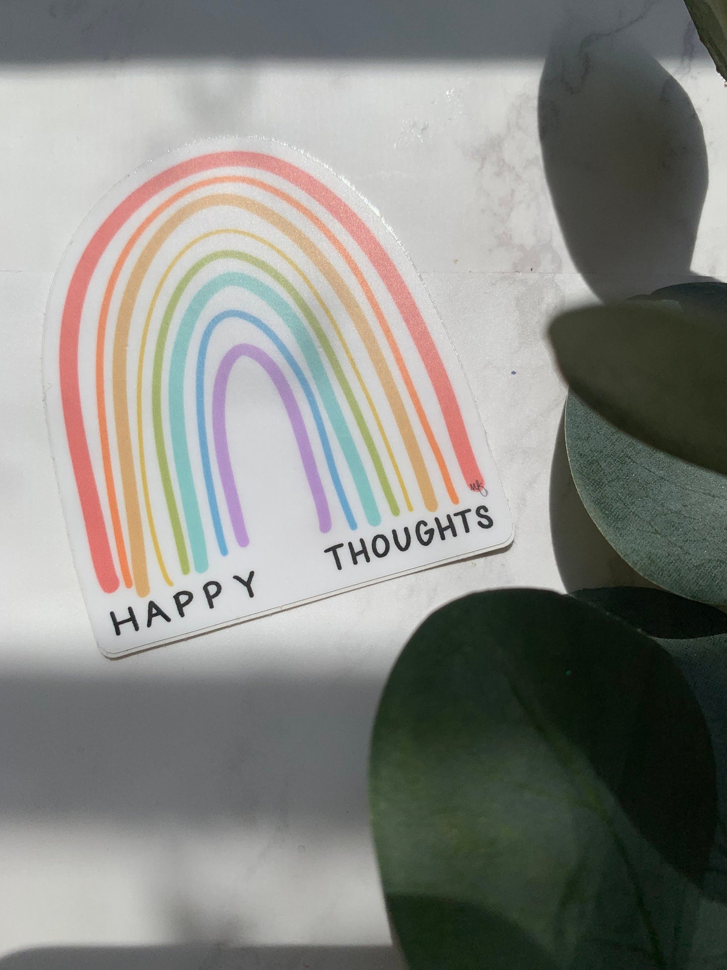 Happy Thoughts Rainbow Sticker