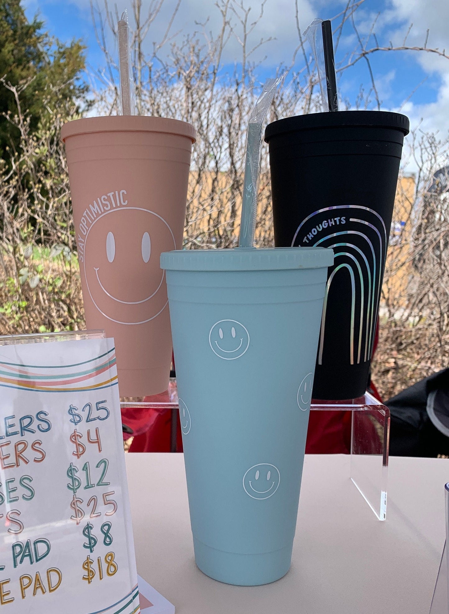 Happy Face & Rainbow Tumblers