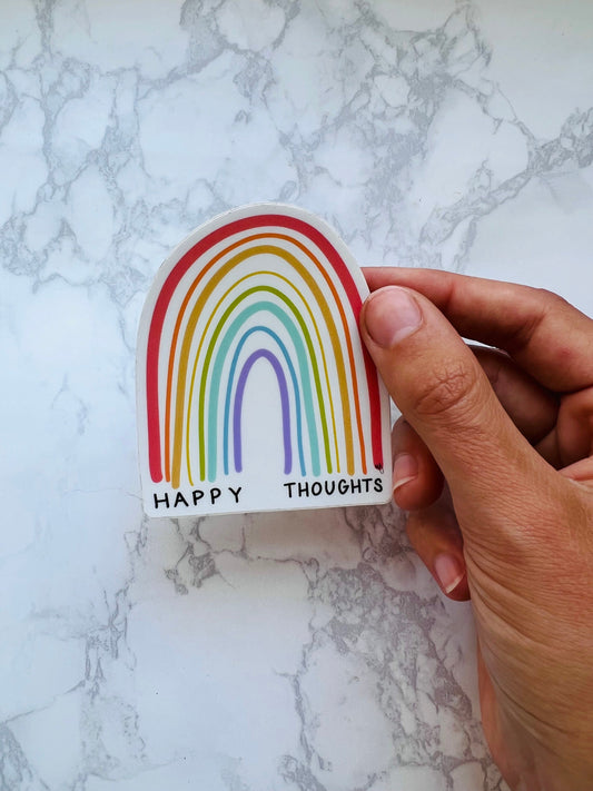 Happy Thoughts Rainbow Sticker