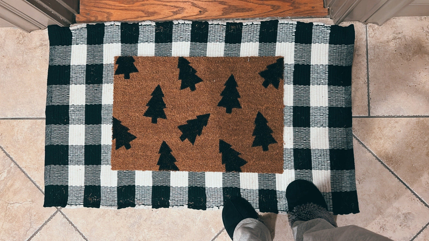 Christmas Tree Door Mat